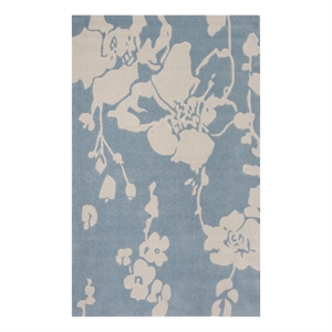 Safavieh Modern Art 5'-0&quot x 8'-0&quot Polyester Hand Tufted Rug in Blue / Ivory