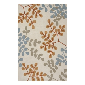 Safavieh Modern Art 5'-0&quot x 8'-0&quot Polyester Hand Tufted Rug in Ivory/Multi-Color