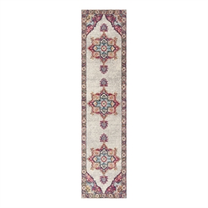 Safavieh Merlot 100 2'-0&quot x 8'-0&quot Cotton Power Loomed Rug in Cream/Multi-Color