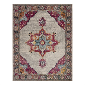 Safavieh Merlot 100 9'-0&quot x 12'-0&quot Cotton Power Loomed Rug in Cream/Multi-Color
