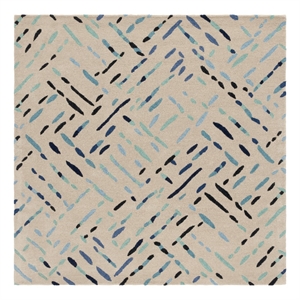 Safavieh Metro 6'-0&quot x 6'-0&quot Wool and Cotton Hand Tufted Rug in Gray / Blue