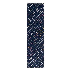 Safavieh Metro 2'-3&quot x 9'-0&quot Wool and Cotton Hand Tufted Rug in Navy / Pink