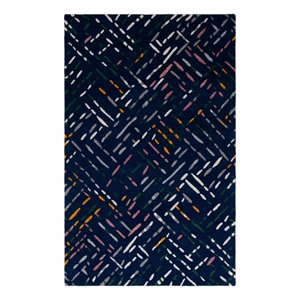 Safavieh Metro 6'-0&quot x 6'-0&quot Wool and Cotton Hand Tufted Rug in Navy / Pink