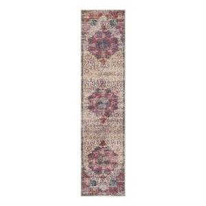 Safavieh Merlot 100 2'-0&quot x 8'-0&quot Cotton Power Loomed Rug in Cream/Multi-Color