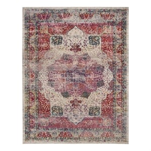 Safavieh Merlot 100 8'-0&quot x 10'-0&quot Cotton Power Loomed Rug in Cream/Multi-Color
