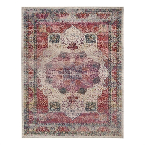 Safavieh Merlot 100 9'-0&quot x 12'-0&quot Cotton Power Loomed Rug in Cream/Multi-Color