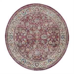 Safavieh Merlot 100 6'-7&quot x 6'-7&quot Cotton Power Loomed Rug in Red / Multi-Color