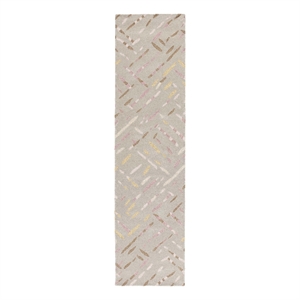 Safavieh Metro 2'-3&quot x 9'-0&quot Wool and Cotton Hand Tufted Rug in Taupe / Pink