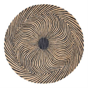 Safavieh Metro 6'-0&quot x 6'-0&quot Wool and Cotton Hand Tufted Rug in Black / Gold