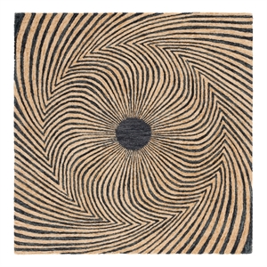 Safavieh Metro 6'-0&quot x 6'-0&quot Wool and Cotton Hand Tufted Rug in Black / Gold