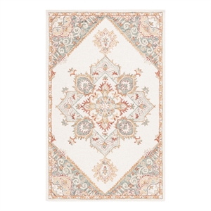Safavieh Metro 3'-0&quot x 5'-0&quot Wool and Cotton Hand Tufted Rug in Ivory / Gray