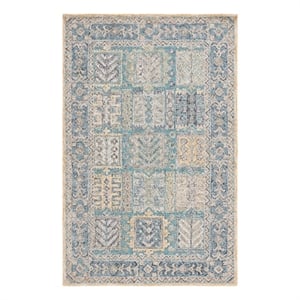Safavieh Metro 3'-0&quot x 5'-0&quot Wool and Cotton Hand Tufted Rug in Teal / Blue