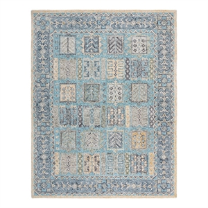Safavieh Metro 8'-0&quot x 10'-0&quot Wool and Cotton Hand Tufted Rug in Teal / Blue