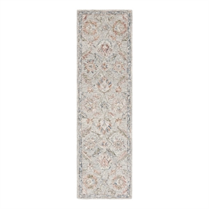Safavieh Metro 2'-3&quot x 8'-0&quot Wool and Cotton Hand Tufted Rug in Gray / Rust