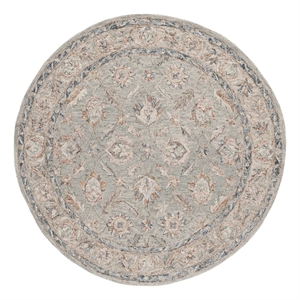 Safavieh Metro 6'-0&quot x 6'-0&quot Wool and Cotton Hand Tufted Rug in Gray / Rust