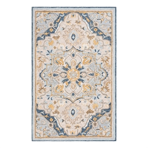 Safavieh Metro 3'-0&quot x 5'-0&quot Wool and Cotton Hand Tufted Rug in Beige / Gray