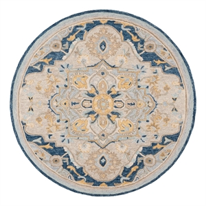 Safavieh Metro 6'-0&quot x 6'-0&quot Wool and Cotton Hand Tufted Rug in Beige / Gray