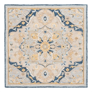 Safavieh Metro 6'-0&quot x 6'-0&quot Wool and Cotton Hand Tufted Rug in Beige / Gray