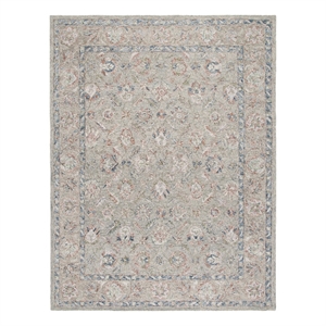 Safavieh Metro 8'-0&quot x 10'-0&quot Wool and Cotton Hand Tufted Rug in Gray / Rust