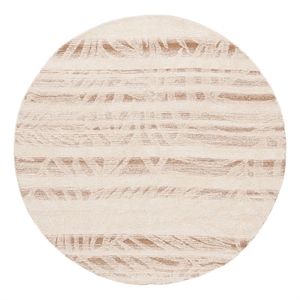 Safavieh Metro 6'-0&quot x 6'-0&quot Wool and Cotton Hand Tufted Rug in Beige / Ivory