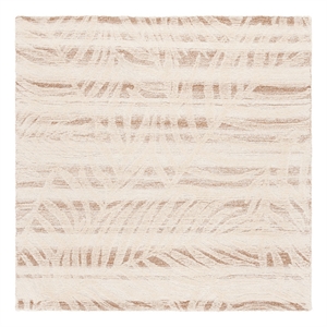 Safavieh Metro 6'-0&quot x 6'-0&quot Wool and Cotton Hand Tufted Rug in Beige / Ivory