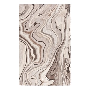 Safavieh Metro 3'-0&quot x 5'-0&quot Wool and Cotton Hand Tufted Rug in Brown / Ivory