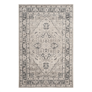 Safavieh Maharaja 4'-0&quot x 6'-0&quot Hand Knotted Rug in Gray / Ivory