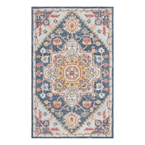 Safavieh Metro 3'-0&quot x 5'-0&quot Wool and Cotton Hand Tufted Rug in Navy / Beige