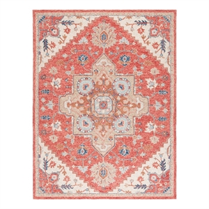 Safavieh Metro 6'-0&quot x 9'-0&quot Wool and Cotton Hand Tufted Rug in Red / Beige