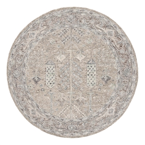 Safavieh Metro 6'-0&quot x 6'-0&quot Wool and Cotton Hand Tufted Rug in Gray / Ivory