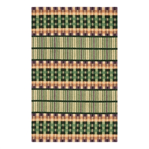 Safavieh Metro 4'-0&quot x 6'-0&quot Wool and Cotton Hand Tufted Rug in Green / Gold