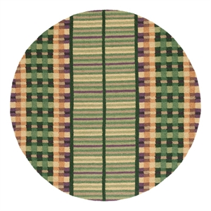 Safavieh Metro 6'-0&quot x 6'-0&quot Wool and Cotton Hand Tufted Rug in Green / Gold