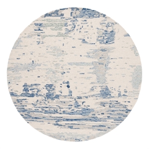 Safavieh Metro 6'-0&quot x 6'-0&quot Wool and Cotton Hand Tufted Rug in Ivory / Blue