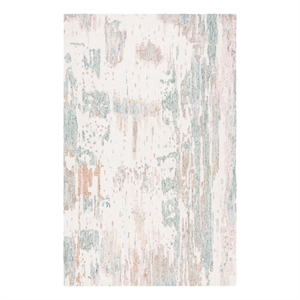 Safavieh Metro 5'-0&quot x 8'-0&quot Wool and Cotton Hand Tufted Rug in Ivory / Green