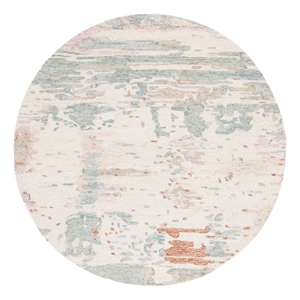 Safavieh Metro 6'-0&quot x 6'-0&quot Wool and Cotton Hand Tufted Rug in Ivory / Green