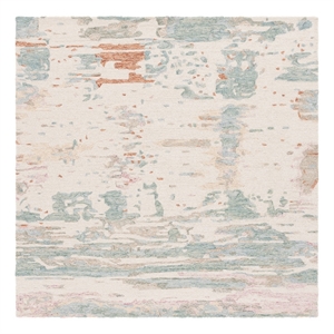 Safavieh Metro 6'-0&quot x 6'-0&quot Wool and Cotton Hand Tufted Rug in Ivory / Green