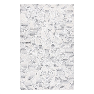 Safavieh Metro 5'-0&quot x 8'-0&quot Wool and Cotton Hand Tufted Rug in Gray / Ivory