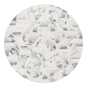 Safavieh Metro 6'-0&quot x 6'-0&quot Wool and Cotton Hand Tufted Rug in Gray / Ivory