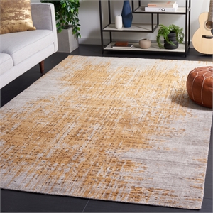Safavieh Mirage 6'-0&quot x 9'-0&quot Wool Hand Loomed Rug in Gray / Gold