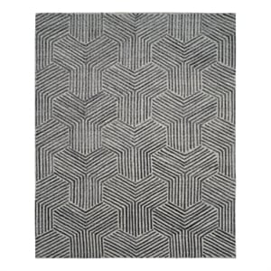 Safavieh Mirage 9'-0&quot x 12'-0&quot Wool Hand Loomed Rug in Light Gray / Charcoal