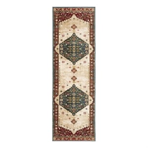Safavieh 2'-6&quot x 8'-0&quot Power Loomed Rug in Blue / Red