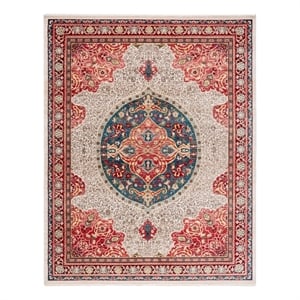 Safavieh 8'-0&quot x 10'-0&quot Power Loomed Rug in Ivory / Red