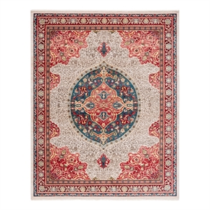 Safavieh 9'-0&quot x 12'-6&quot Power Loomed Rug in Ivory / Red