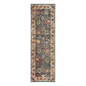 Safavieh 2'-6&quot x 8'-0&quot Power Loomed Rug in Blue / Tan