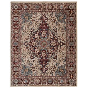 Safavieh 8'-0&quot x 10'-0&quot Power Loomed Rug in Ivory / Red