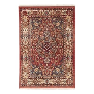 Safavieh 3'-3&quot x 4'-10&quot Power Loomed Rug in Red / Ivory