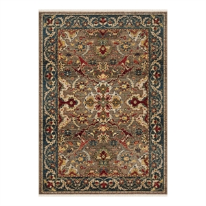 Safavieh 5'-1&quot x 7'-5&quot Power Loomed Rug in Taupe / Blue