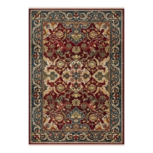 Safavieh 5'-1&quot x 7'-5&quot Polypropylene Power Loomed Rug in Red / Blue