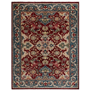 Safavieh 9'-0&quot x 12'-6&quot Polypropylene Power Loomed Rug in Red / Blue