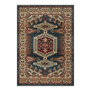 Safavieh 5'-1&quot x 7'-5&quot Power Loomed Rug in Navy / Ivory